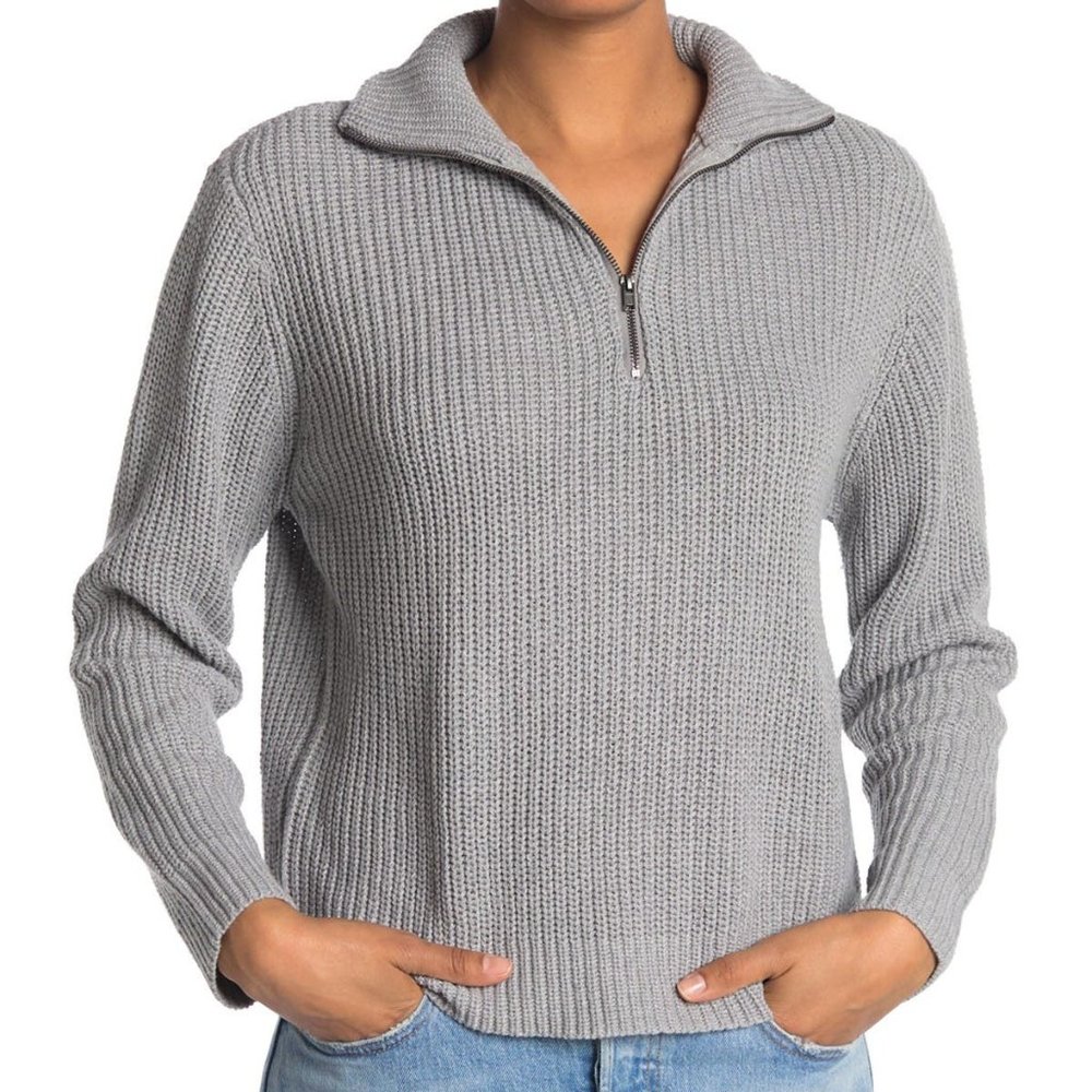 Cloth By Design Half Zip Recycled Pullover Sweater